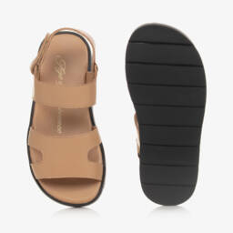 Age of Innocence-Girls Tan Leather Strap Sandals | Childrensalon Outlet