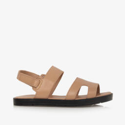 Age of Innocence-Girls Tan Leather Strap Sandals | Childrensalon Outlet