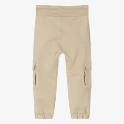 AIGNER-Baby Boys Beige Cotton Cargo Joggers | Childrensalon Outlet