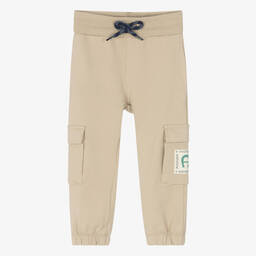 AIGNER-Baby Boys Beige Cotton Cargo Joggers | Childrensalon Outlet