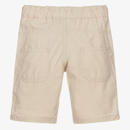 AIGNER-شورت أطفال ولادي قطن تويل لون بيج | Childrensalon Outlet