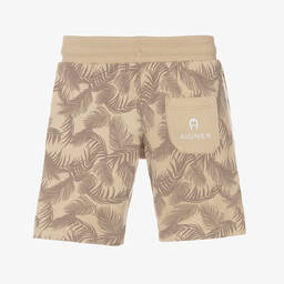 AIGNER-Бежевые шорты с пальмами | Childrensalon Outlet