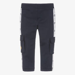 AIGNER-Baby Boys Blue Cargo Joggers | Childrensalon Outlet