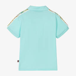 AIGNER-Голубая хлопковая рубашка поло | Childrensalon Outlet