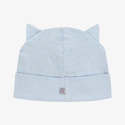 AIGNER-Голубая шапочка из хлопка пима для малышей | Childrensalon Outlet