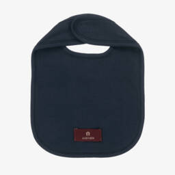 AIGNER-Baby Boys Classic Blue Feeding Bib | Childrensalon Outlet