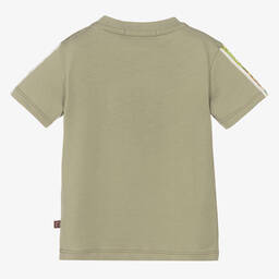 AIGNER-Baby Boys Green Paint Splash T-Shirt | Childrensalon Outlet