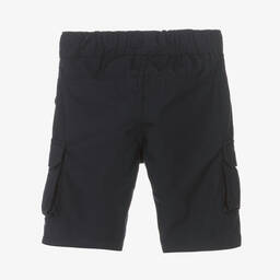 AIGNER-Baby Boys Navy Blue Cotton Cargo Shorts | Childrensalon Outlet