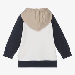 AIGNER-Baby Boys White Colourblock Hoodie | Childrensalon Outlet