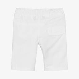 اقنر-شورت برمودا أطفال ولادي قطن لون أبيض | Childrensalon Outlet