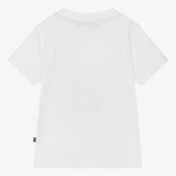 AIGNER-Baby Boys White Cotton T-Shirt | Childrensalon Outlet