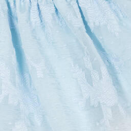 AIGNER-Голубое блестящее платье с принтом-сумкой | Childrensalon Outlet