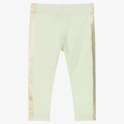 AIGNER-Baby Girls Green Cotton Logo Leggings | Childrensalon Outlet