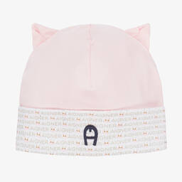 AIGNER-Baby Girls Pink Cotton Hat | Childrensalon Outlet