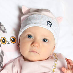 AIGNER-Baby Girls Pink Cotton Hat | Childrensalon Outlet