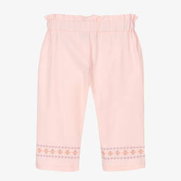 AIGNER-Baby Girls Pink Cotton Jersey Trousers  | Childrensalon Outlet