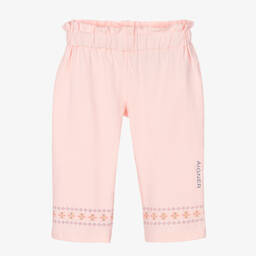 AIGNER-Baby Girls Pink Cotton Jersey Trousers  | Childrensalon Outlet