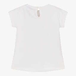 AIGNER-Baby Girls White Logo T-Shirt | Childrensalon Outlet