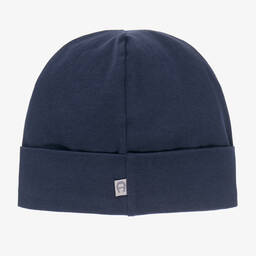 AIGNER-Blue Pima Cotton Baby Hat | Childrensalon Outlet