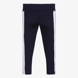 AIGNER-Темно-синие легинсы с розовой отделкой | Childrensalon Outlet