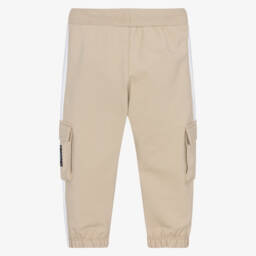 AIGNER-Boys Beige Cotton Cargo Pants | Childrensalon Outlet