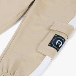 AIGNER-Boys Beige Cotton Cargo Pants | Childrensalon Outlet