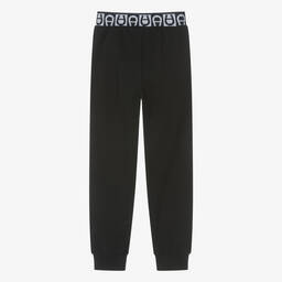 AIGNER-Boys Black Cotton Joggers | Childrensalon Outlet
