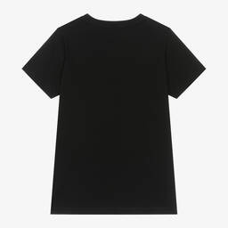 AIGNER-Boys Black Cotton T-Shirt | Childrensalon Outlet