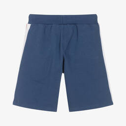 AIGNER-Boys Blue Cotton Jersey Logo Shorts | Childrensalon Outlet
