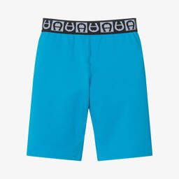 AIGNER-Голубые шорты из хлопкового джерси для мальчиков | Childrensalon Outlet