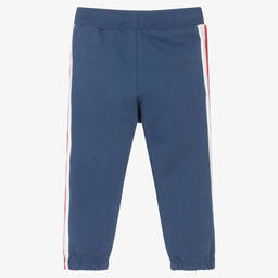 AIGNER-Boys Blue Cotton Logo Joggers | Childrensalon Outlet