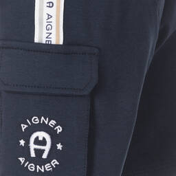 AIGNER-Синие хлопковые шорты для мальчиков | Childrensalon Outlet