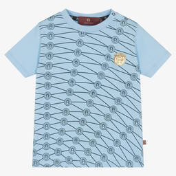 AIGNER-Boys Blue Cotton T-Shirt | Childrensalon Outlet