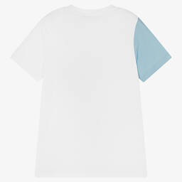 AIGNER-Boys Blue Ombré Cotton Logo T-Shirt | Childrensalon Outlet