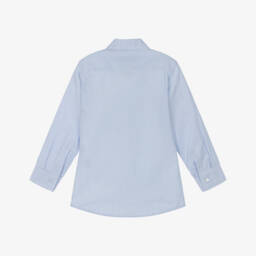 AIGNER-Boys Blue Panel Striped Shirt | Childrensalon Outlet