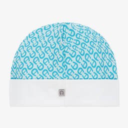 AIGNER-Boys Blue Pima Cotton Baby Hat | Childrensalon Outlet