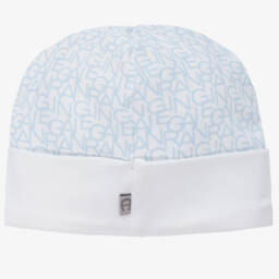 AIGNER-قبعة قطن بيما لون أزرق  و أبيض للمواليد | Childrensalon Outlet