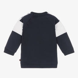 AIGNER-Boys Blue & White Stripe Sweatshirt  | Childrensalon Outlet