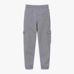 AIGNER-Boys Charcoal Cotton Cargo Trousers | Childrensalon Outlet