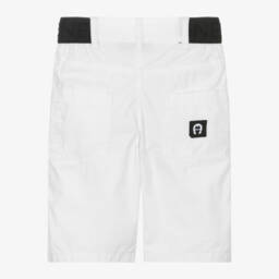 AIGNER-Boys Classic White Bermuda Shorts | Childrensalon Outlet