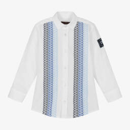 AIGNER-Boys Cotton Top in Dual Tones | Childrensalon Outlet