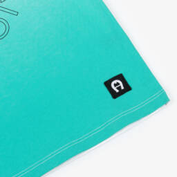 AIGNER-Boys Gradient Green Cotton Tee | Childrensalon Outlet