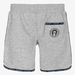 اقنر-شورت أطفال ولادي قطن جيرسي لون رمادي | Childrensalon Outlet