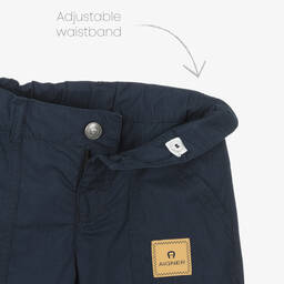 AIGNER-شورت برمودا قطن لون كحلي للأولاد | Childrensalon Outlet