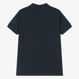 AIGNER-Boys Navy Blue & Gold Cotton Polo Shirt | Childrensalon Outlet