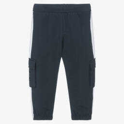 AIGNER-Boys Navy Cotton Cargo Trousers | Childrensalon Outlet