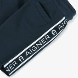 AIGNER-Boys Navy Cotton Comfort Shorts | Childrensalon Outlet