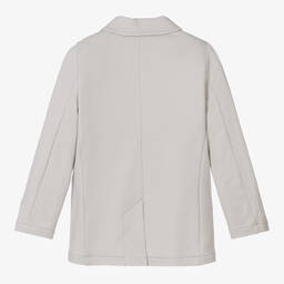 اقنر-جاكيت بلايزر قطن جيرسي لون رمادي للأولاد | Childrensalon Outlet