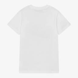 AIGNER-Boys Pure Cotton White Tee | Childrensalon Outlet