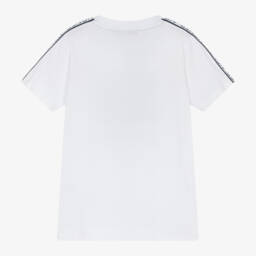 AIGNER-Boys Pure White Cotton Tee | Childrensalon Outlet
